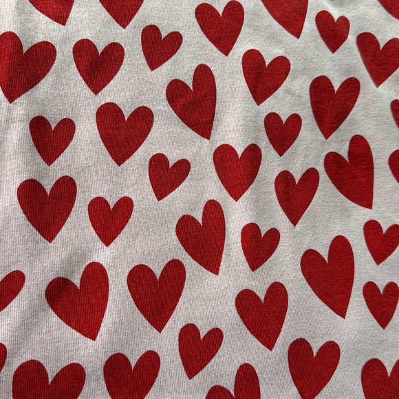 Hanna Andersson Pink Pajama Set with Red Hearts Adult Small Valentine’s Day - Picture 3 of 14